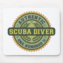 Authentic Scuba Diver Mouse Mat