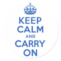 Authentic Vintage Keep Calm And Carry On. Blue