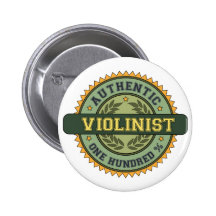 Authentic Violinist Pinback Button