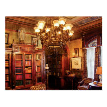 Author - In the Library Post Card