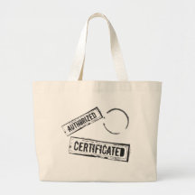 AUTHORIZED & CERTIFICATED STAMPS TOTE BAG