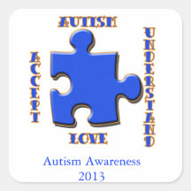 Autism, Acceptance, Love, Understand Stickers