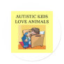autism autistic kids love animals cats dogs stickers