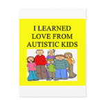 autism autustic kid son daughter love post card