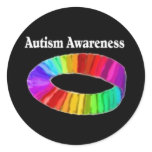 Autism Awareness Band Round Sticker