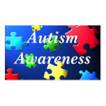 Autism Awareness Behaviour Information Card business cards