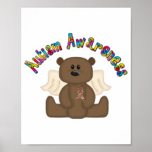 Autism Awareness (boy bear) Poster