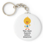 Autism Awareness Chick Keychain