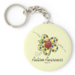 Autism Awareness Flower Keychain