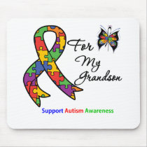 Autism Awareness For My Grandson Mouse Pads