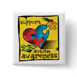 Autism Awareness Heart Puzzle Pieces