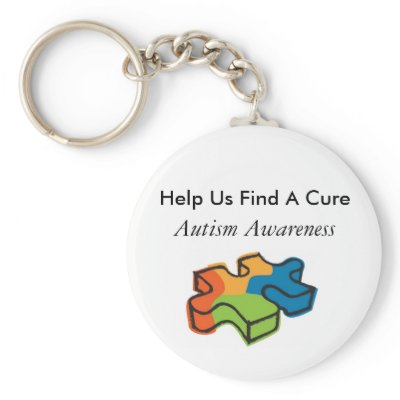 Autism Awareness, Help Us F... Key Chain by rsblock