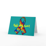 Autism Awareness Jigsaw Puzzle Ribbon Products Greeting Cards