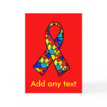 Autism Awareness Jigsaw Puzzle Ribbon Products Card