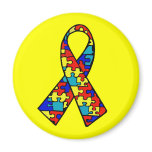 Autism Awareness Jigsaw Puzzle Ribbon Products Refrigerator Magnets