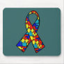 Autism Awareness Jigsaw Puzzle Ribbon Products Mouse Pad