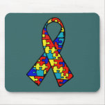 Autism Awareness Jigsaw Puzzle Ribbon Products mousepads
