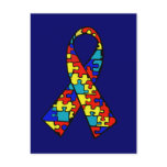 Autism Awareness Jigsaw Puzzle Ribbon Products Post Cards