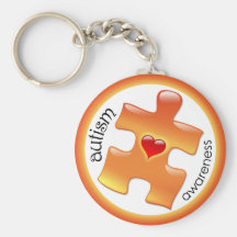 Autism Awareness Keychain - Orange