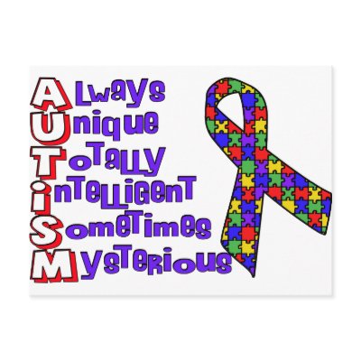 Autism Awareness Post Cards by UTeezSF