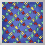Autism Awareness Puzzle Background Posters