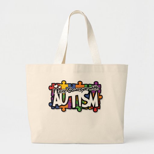 Autism Awareness Puzzle Canvas Bags