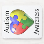 Autism Awareness Puzzle Heart mousepads