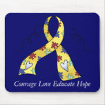 Autism Awareness Puzzle Ribbon Design 4 Mouse Pads
