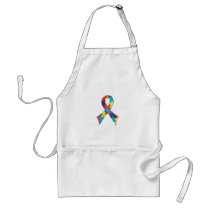 Autism Awareness Ribbon A4 Aprons