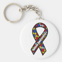 Autism Awareness Ribbon Key Chain