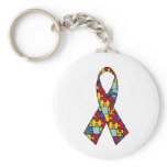 Autism Awareness Ribbon Merchandise Keychains