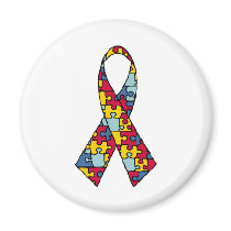 Autism Awareness Ribbon Merchandise Refrigerator Magnets
