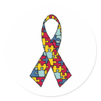 Autism Awareness Ribbon Merchandise Sticker