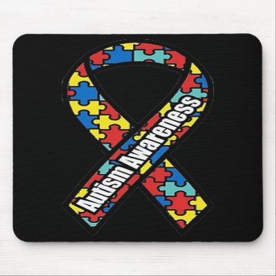 Autism Awareness Ribbon Mousepad by mrssocolov
