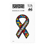 Autism Awareness Ribbon Stamp