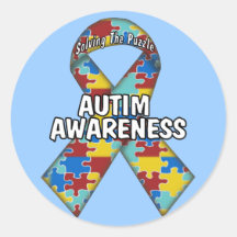 Autism Awareness Round Stickers