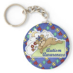 Autism Awareness Sleeping Bear Keychain