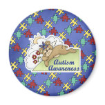 Autism Awareness Sleeping Bear Magnets