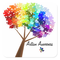 Autism Awareness Tree Sticker