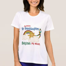Autism BRIGHTEN MY WORLD 1 Granddaughters Tee Shirts