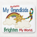 Autism BRIGHTEN MY WORLD 1 Grandkids Mouse Mats