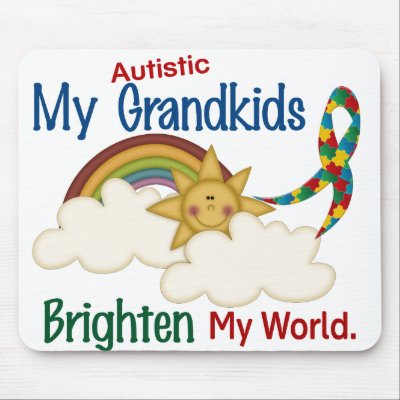 Autism BRIGHTEN MY WORLD 1 Grandkids by awarenessgifts