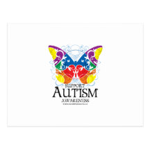 Autism Butterfly Post Cards