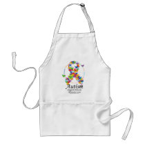 Autism Butterfly Ribbon Aprons