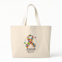 Autism Butterfly Ribbon Bag