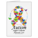 Autism Butterfly Ribbon cards