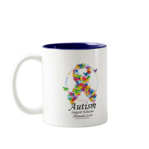 Autism Butterfly Ribbon Mug