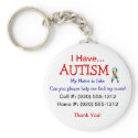 Autism Child's ID Zipper Pull (Changeble Text) keychains