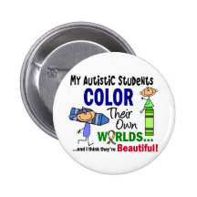 Autism COLOR THEIR OWN WORLDS Students Button
