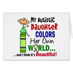 Autism COLORS HER OWN WORLD Daughter Cards